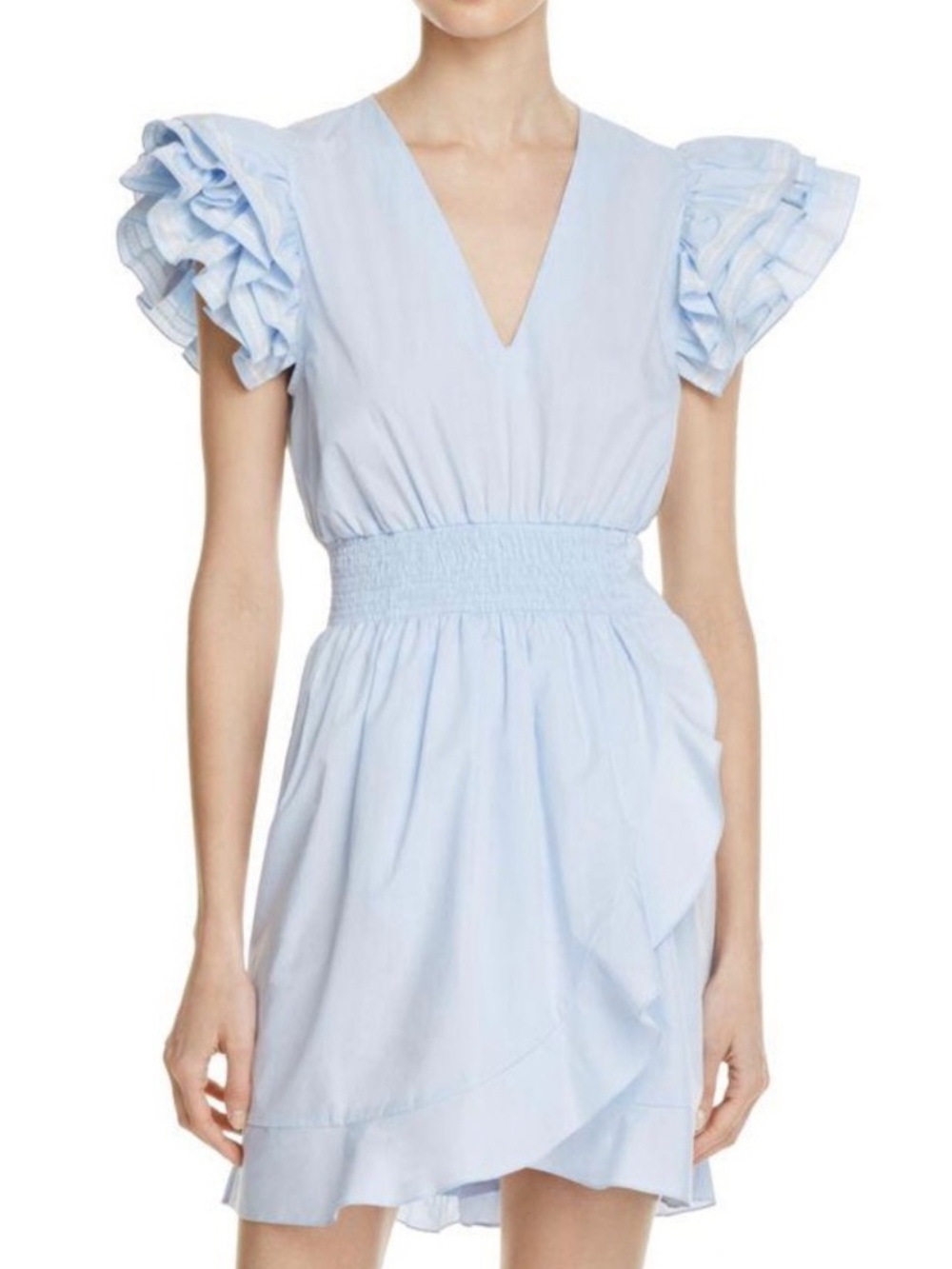 Sandro Dress with Ruffled Sleeves